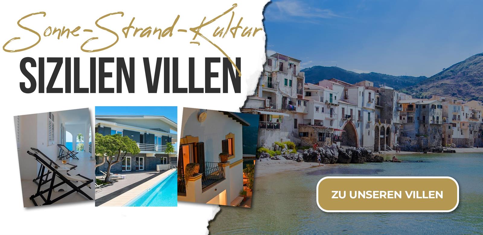 Luxuriöse Villen mit Pool bei Cefalu