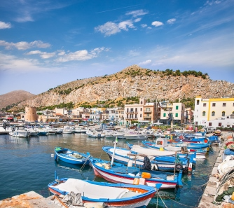 mondello palermo sizilien ferien information meer hafen panorama